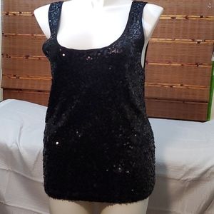 Black Sequin Tank
